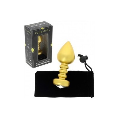 Plug anal doré strié en...